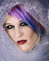 -Portrait Photography - Head shot showing beautiful purple hair