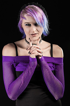 Portrait photography by Alf Myer - Emo/Punk all in Purple